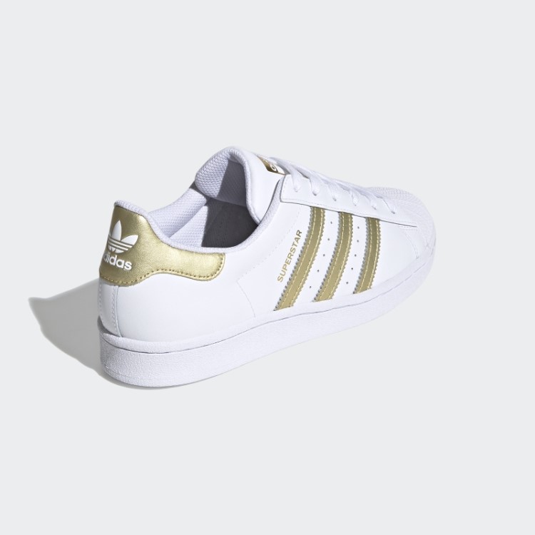 Sapatos Adidas Superstar Dourado Metálico Elegante