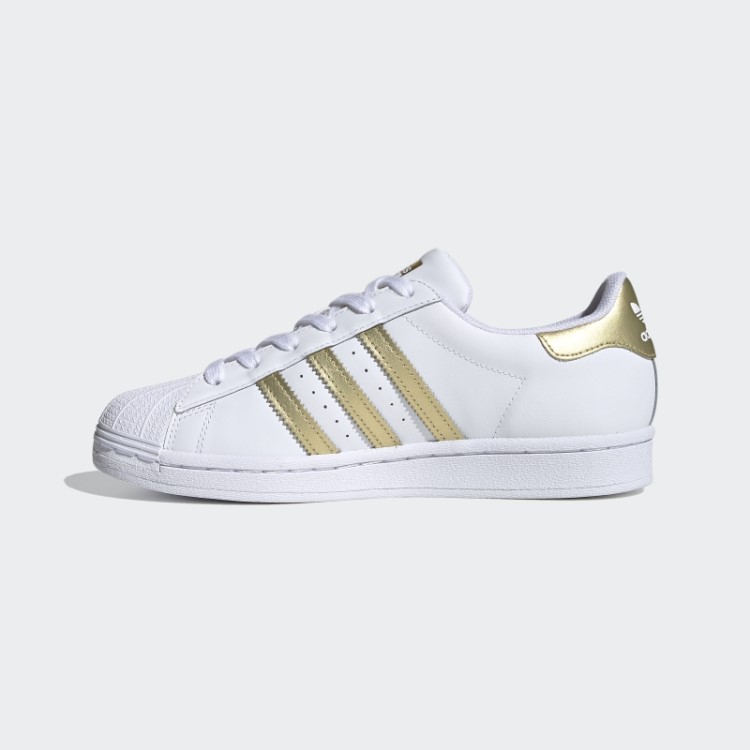 Sapatos Adidas Superstar Ouro Metálico Moda