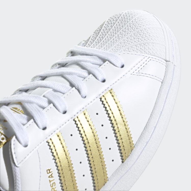 Sapatos Adidas Superstar Ouro Metálico Moda