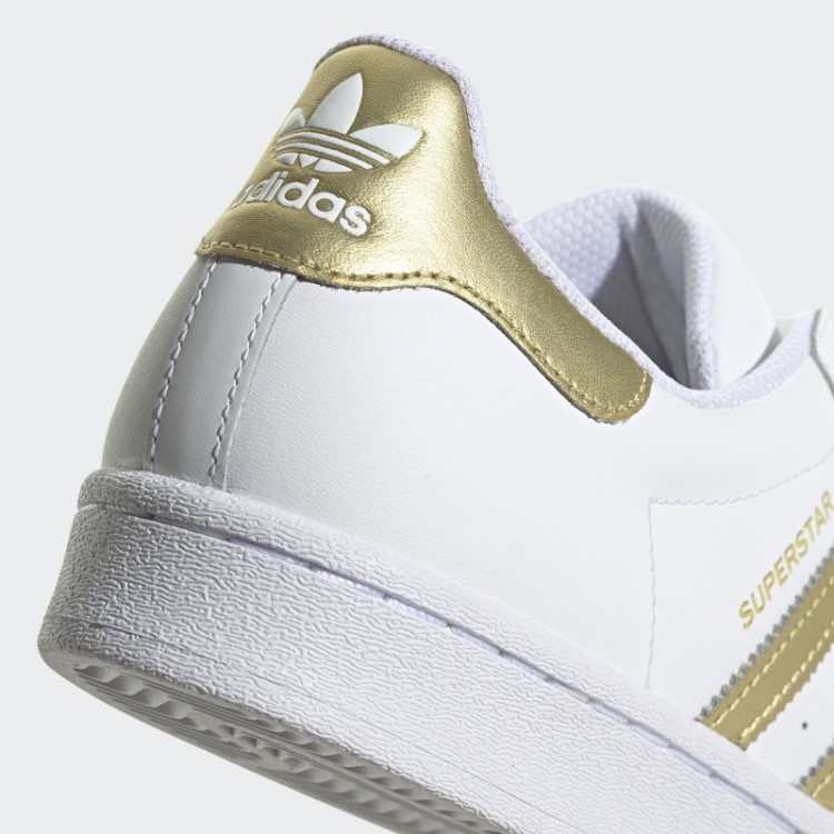 Sapatos Adidas Superstar Ouro Metálico Moda