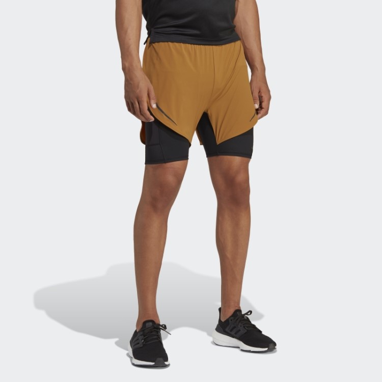 Calções De Treino 2 Em 1 Heat.rdy Hiit Bronze Adidas