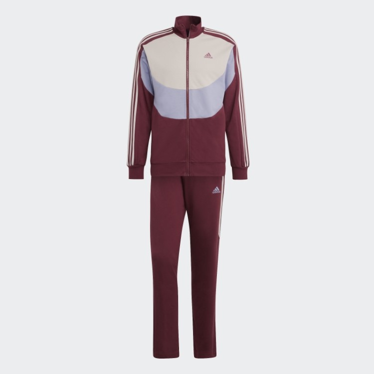 Fato De Treino Colorblock Vermelho Adidas