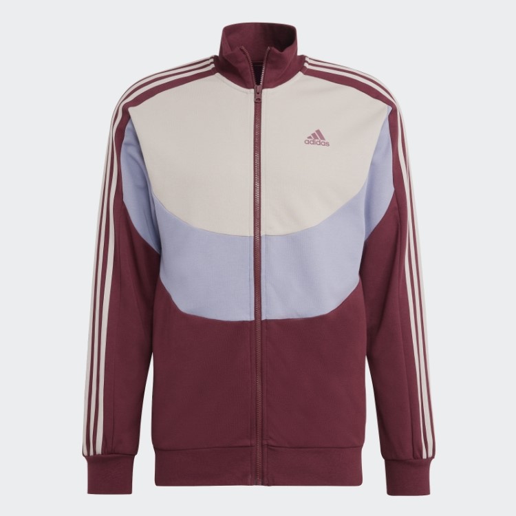 Fato De Treino Colorblock Vermelho Adidas