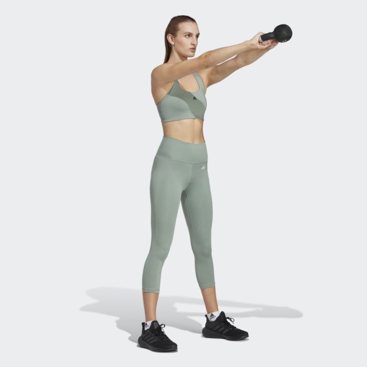 Sutiã De Treinamento De Suporte Médio Adidas Powerimpact Preto