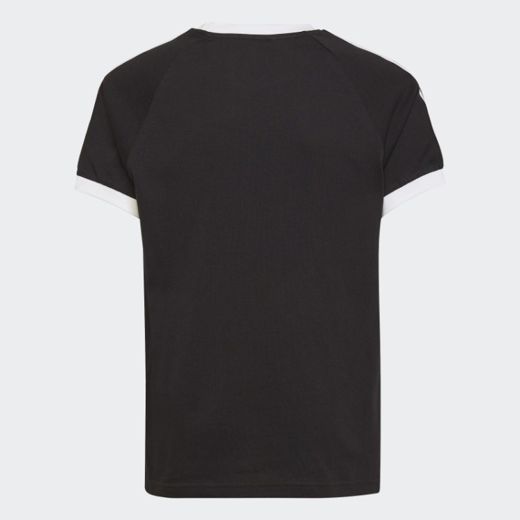 Camiseta Preta Adicolor Com As Três Listras Adidas