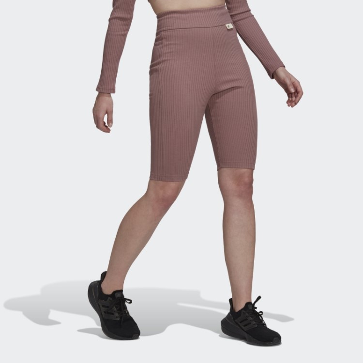 Shorts Roxos Adidas Studio Lounge Com Nervuras