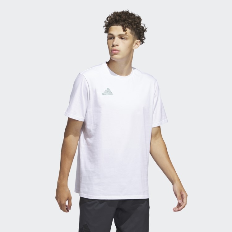 Camiseta Branca Com Estampa De Basquete Adidas Worldwide Hoops City