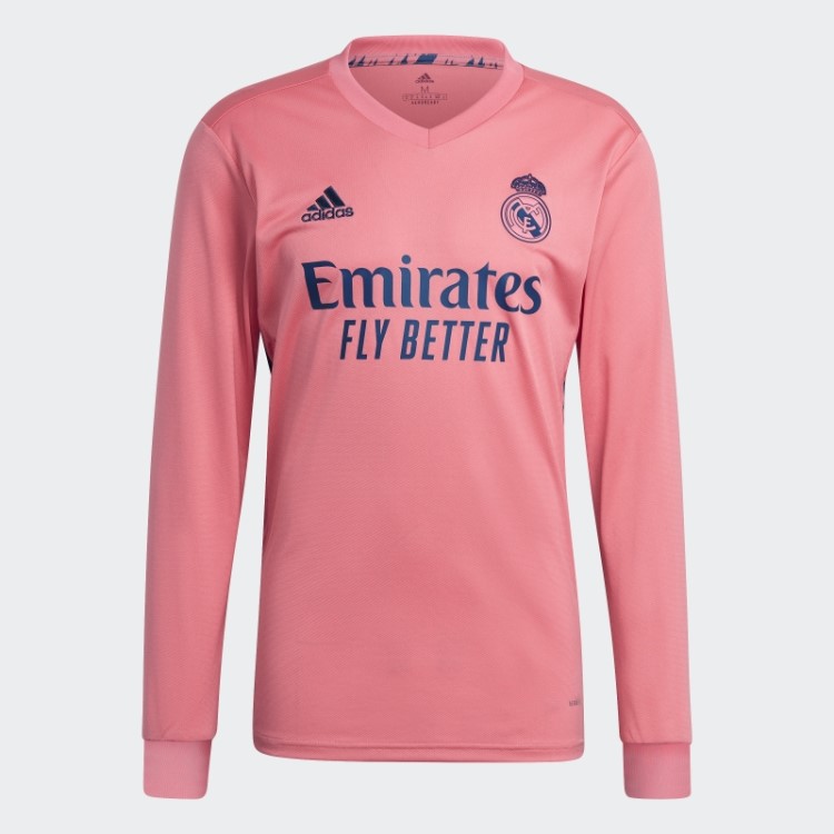 Real Madrid 20/21 Camisa De Manga Longa Away Rosa Primavera Adidas