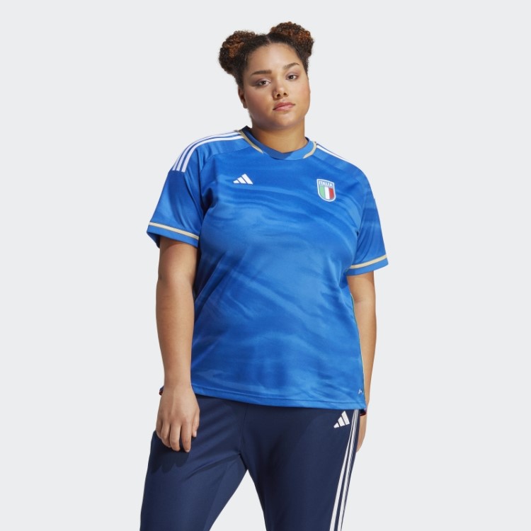 Camisa Da Equipe Feminina 23 Da Itália (tamanho Grande) Adidas Azul