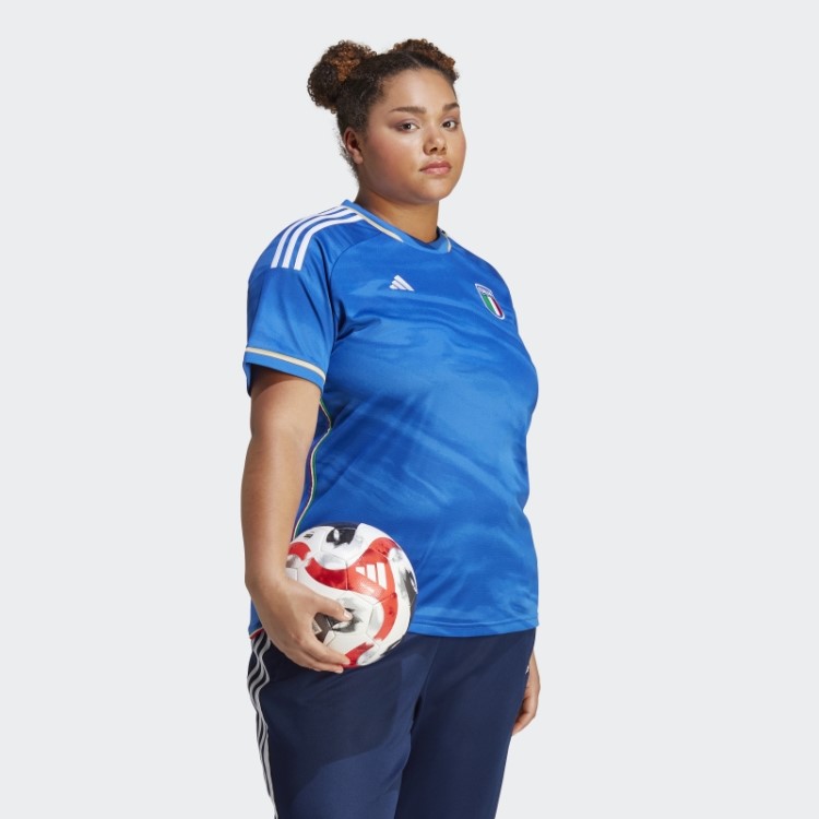 Camisa Da Equipe Feminina 23 Da Itália (tamanho Grande) Adidas Azul