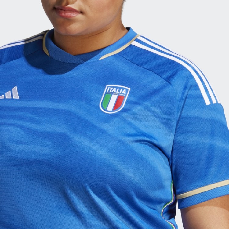 Camisa Da Equipe Feminina 23 Da Itália (tamanho Grande) Adidas Azul
