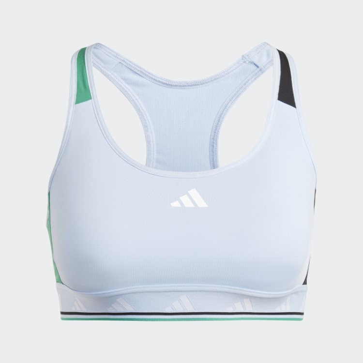 Adidas Powerreact Training Sutiã Techfit De Suporte Médio Azul Dawn