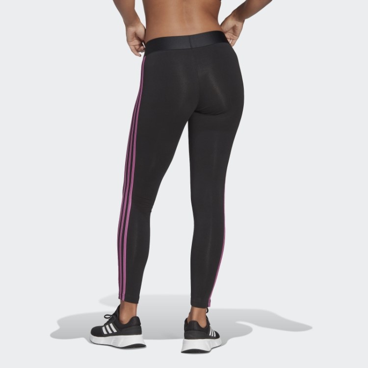Legging Preta Adidas Loungewear Essentials Com As Três Listras
