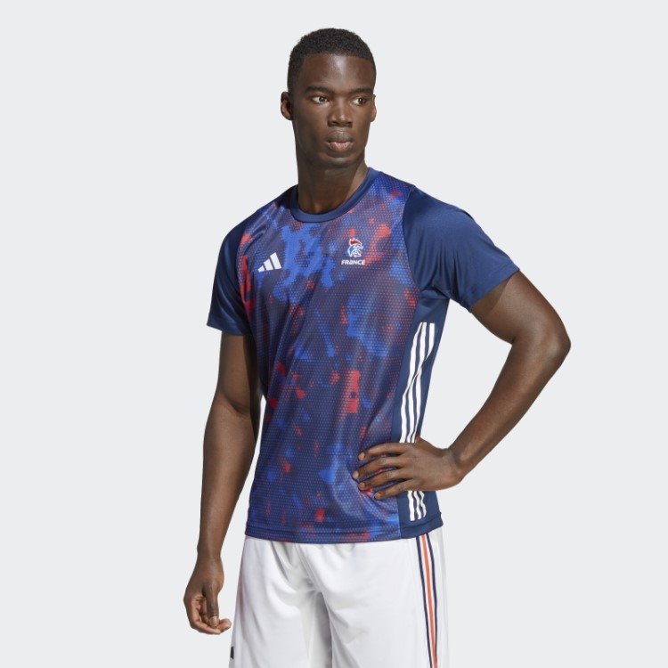 Camiseta De Handebol França Azul Marinho Adidas