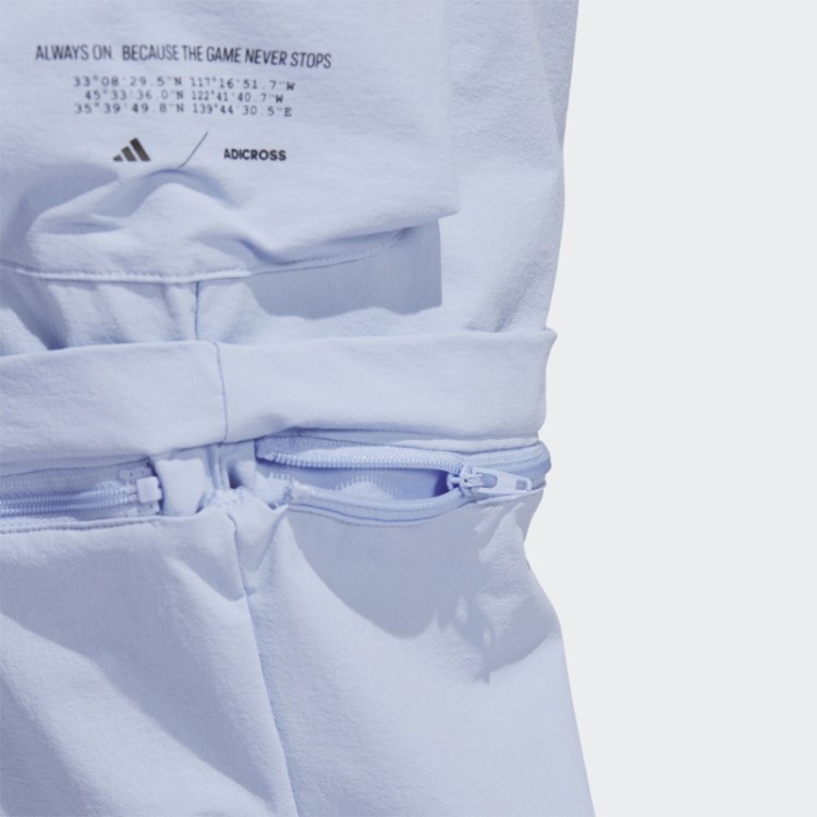 Calça De Golfe Adicross Com Zíper Adidas Blue Dawn