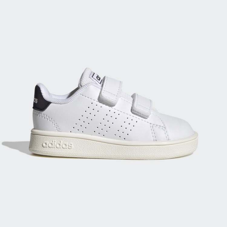 Adidas Advantage Estilo De Vida Tribunal Dois Sapatos De Velcro Branco