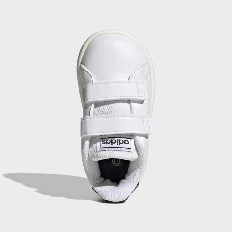 Adidas Advantage Estilo De Vida Tribunal Dois Sapatos De Velcro Branco