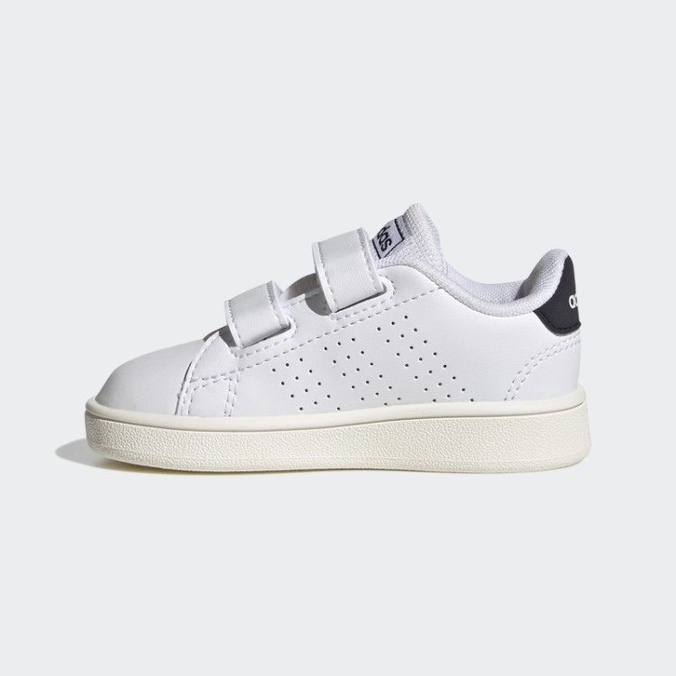 Adidas Advantage Estilo De Vida Tribunal Dois Sapatos De Velcro Branco