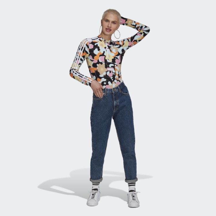 Body Adidas Manga Longa Multicolorido