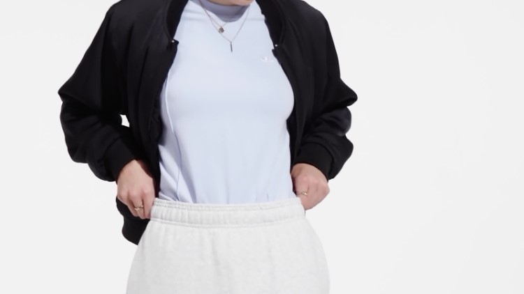 Saia Adidas Premium Essentials Cinza Claro Urze