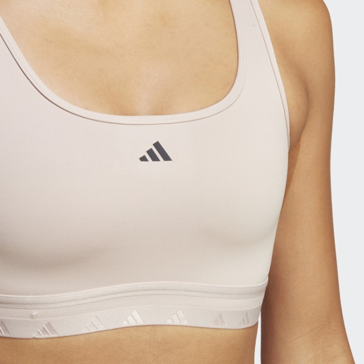 Sutiã Adidas Aeroreact Training Light-support Techfit Taupe