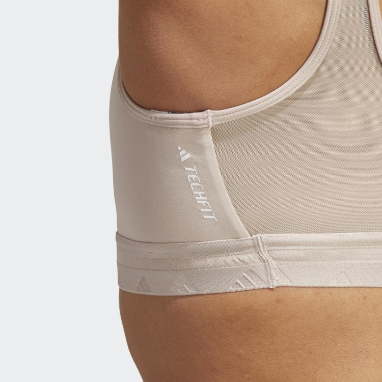 Sutiã Adidas Aeroreact Training Light-support Techfit Taupe