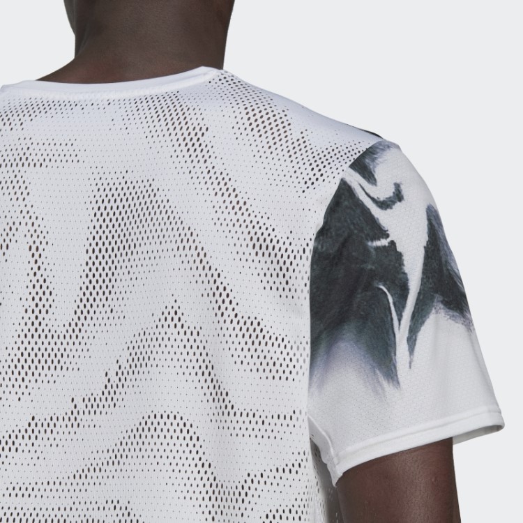 Camiseta De Corrida Adidas Fast Graphic Branca