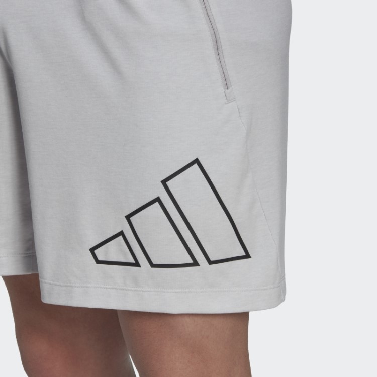 Train Icons Short De Treino De 3 Barras Cinza Adidas
