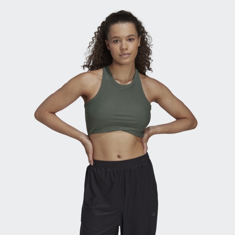 Regata De Estúdio De Yoga Com óxido Verde Adidas