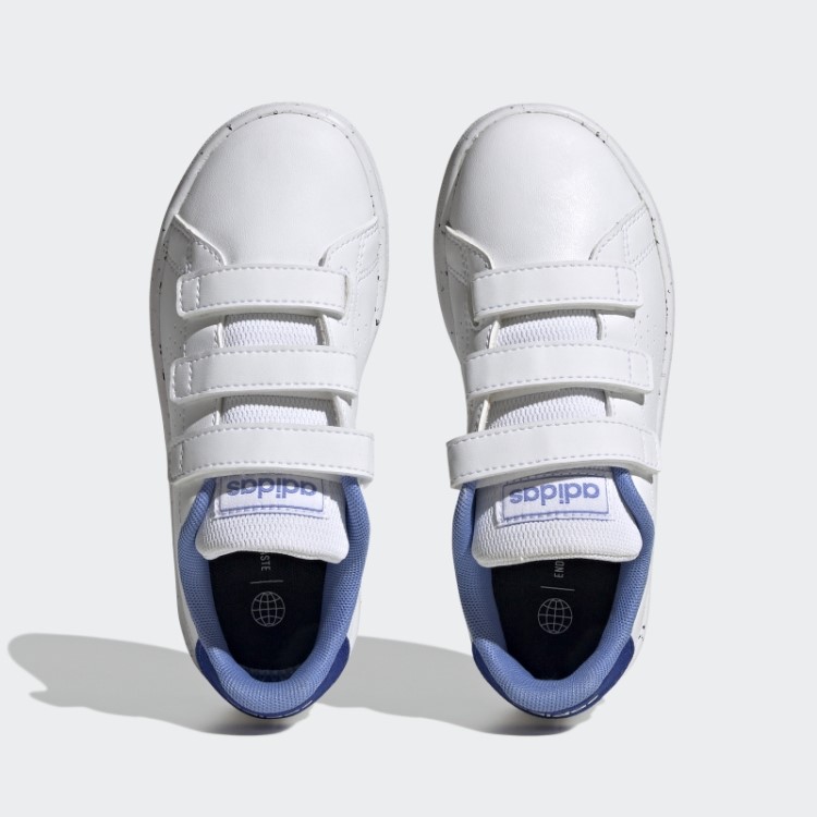 Vantagem Estilo De Vida Sapatos De Velcro Adidas Branco