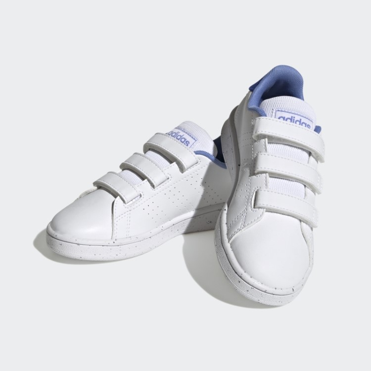 Vantagem Estilo De Vida Sapatos De Velcro Adidas Branco