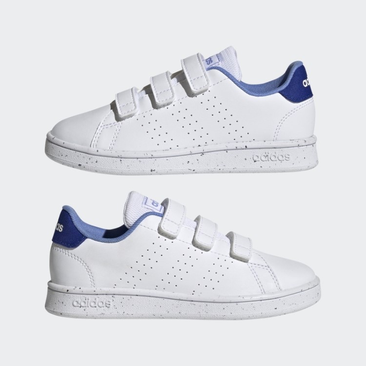 Vantagem Estilo De Vida Sapatos De Velcro Adidas Branco