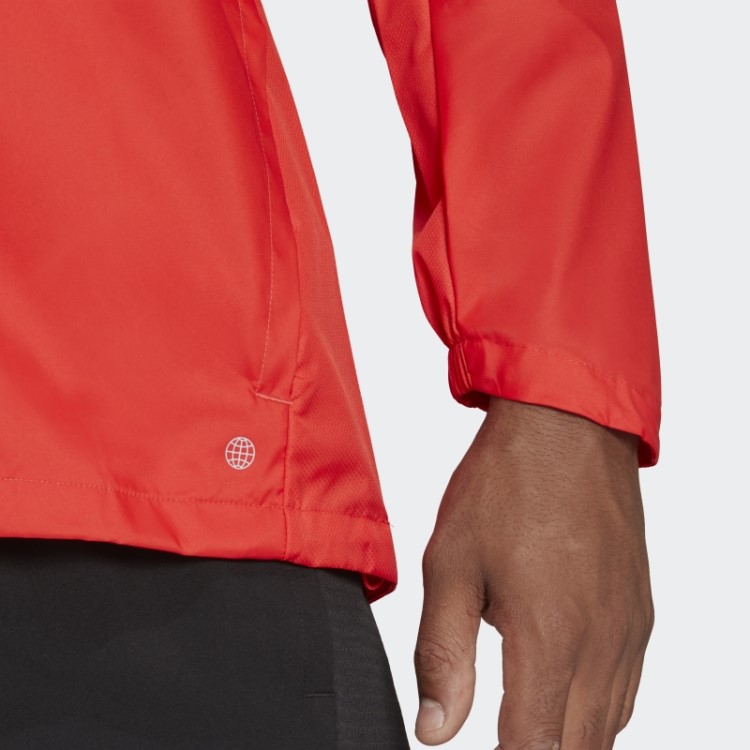 Adidas Red Possui A Jaqueta De Corrida