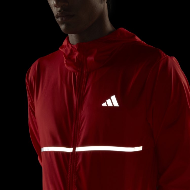 Adidas Red Possui A Jaqueta De Corrida