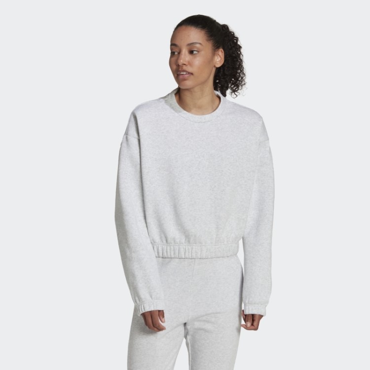 Moletom Cinza Claro Urze Studio Lounge Solto Adidas