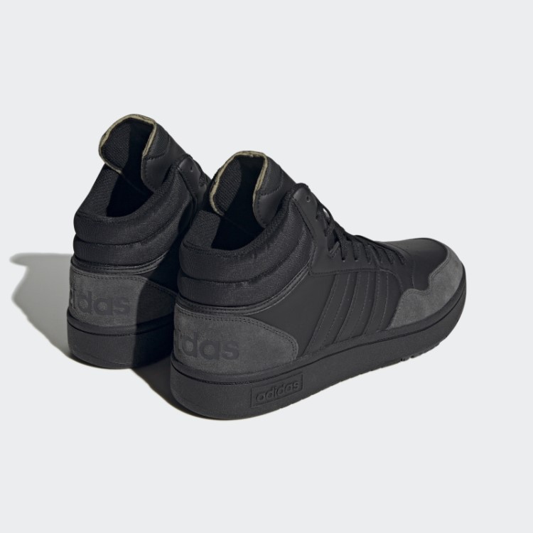 Adidas Black Hoops 3.0 Mid Lifestyle Basquete Clássico Sapatos Vintage