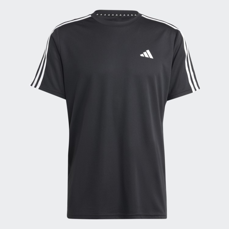 T-shirt De Treino Com As 3 Riscas Train Essentials Preta Adidas