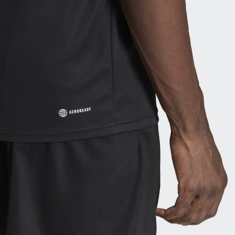 T-shirt De Treino Com As 3 Riscas Train Essentials Preta Adidas