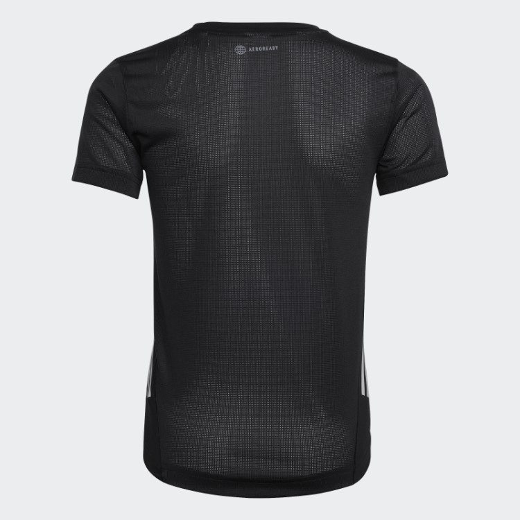 Camiseta Preta Com As Três Listras Aeroready Adidas