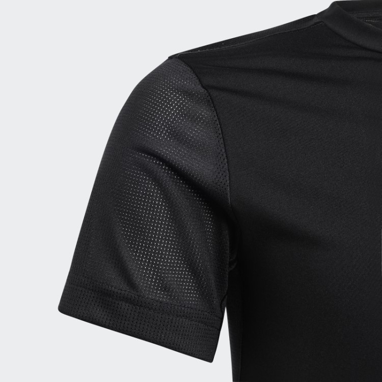 Camiseta Preta Com As Três Listras Aeroready Adidas