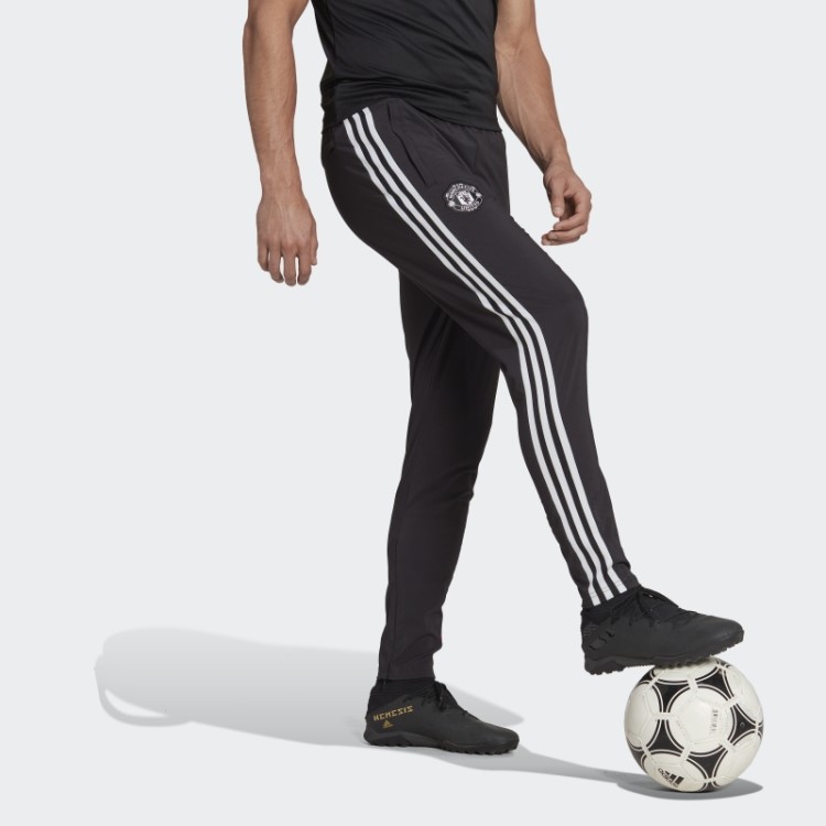 Calças De Treino De Viagem Adidas Manchester United Pretas Quentes