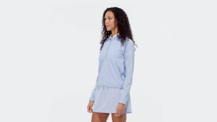 Moletom Com Capuz De Golfe Com Zíper 1/4 Seersucker Azul Adidas