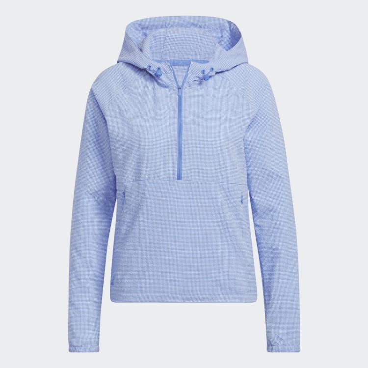 Moletom Com Capuz De Golfe Com Zíper 1/4 Seersucker Azul Adidas