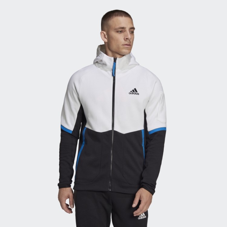 Projetado Para Gameday Jaqueta Com Zíper Completo Branco Adidas