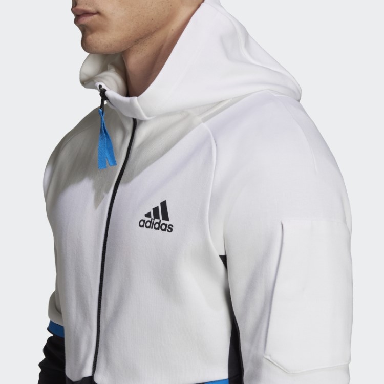 Projetado Para Gameday Jaqueta Com Zíper Completo Branco Adidas