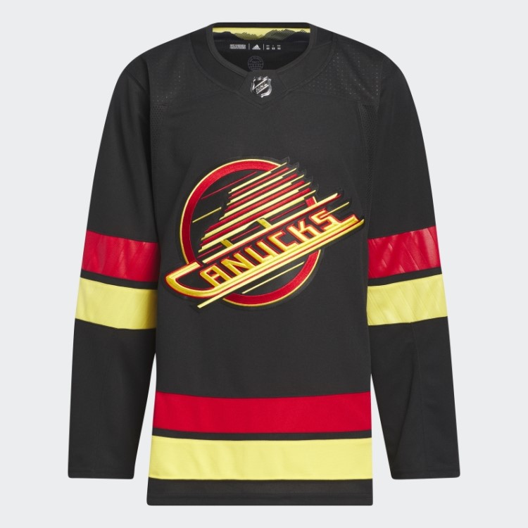 Camisa Preta Canucks Terceira Autêntica Adidas