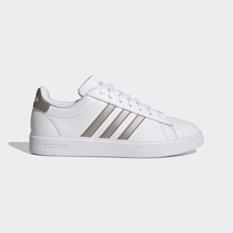 Adidas Grand Court Cloudfoam Estilo De Vida Court Comfort Shoes Platinum Metallic