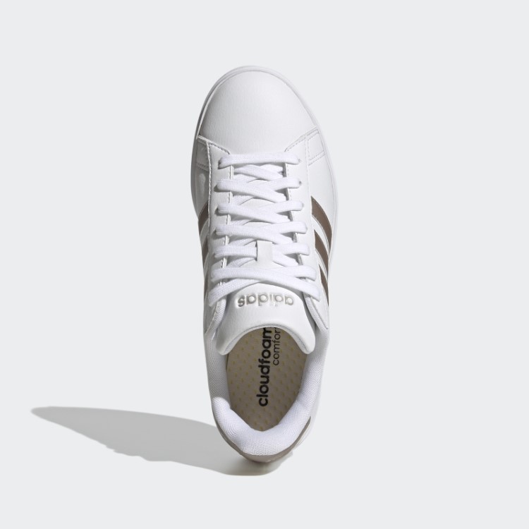 Adidas Grand Court Cloudfoam Estilo De Vida Court Comfort Shoes Platinum Metallic