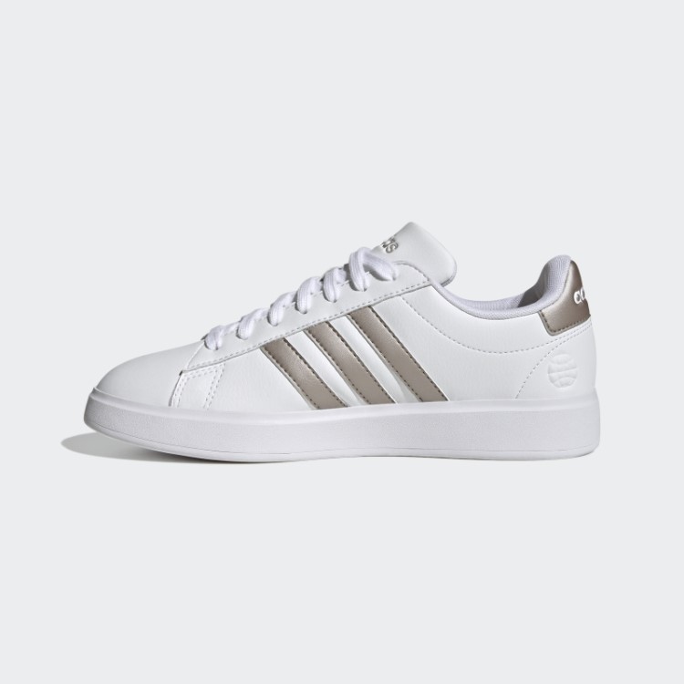 Adidas Grand Court Cloudfoam Estilo De Vida Court Comfort Shoes Platinum Metallic