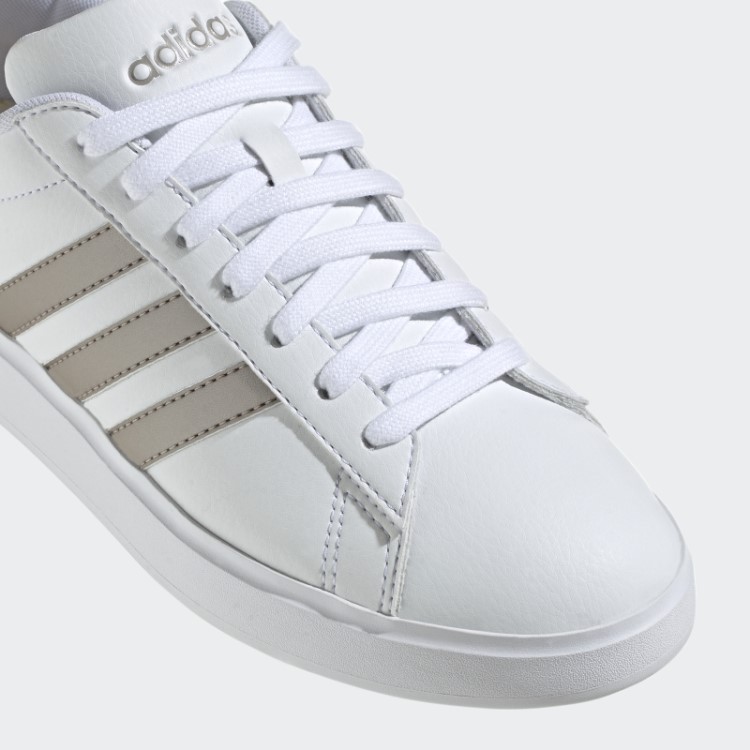 Adidas Grand Court Cloudfoam Estilo De Vida Court Comfort Shoes Platinum Metallic